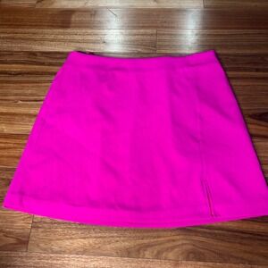 White Birch Black Label Hot Pink Mini Skirt Women's 1X With Side Slit